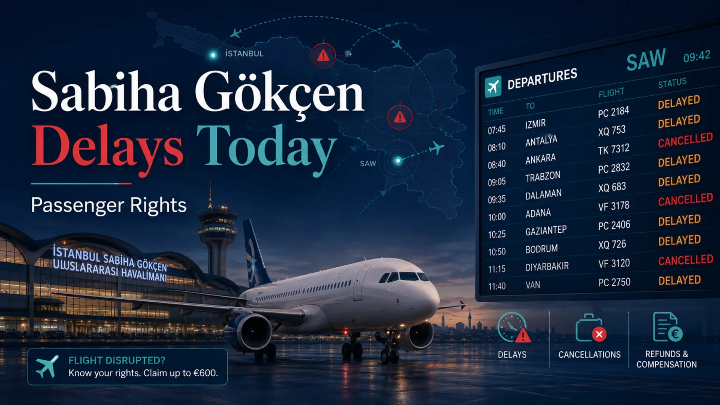 Sabiha Gökçen Airport Delays and Cancellations Today: Passenger Rights