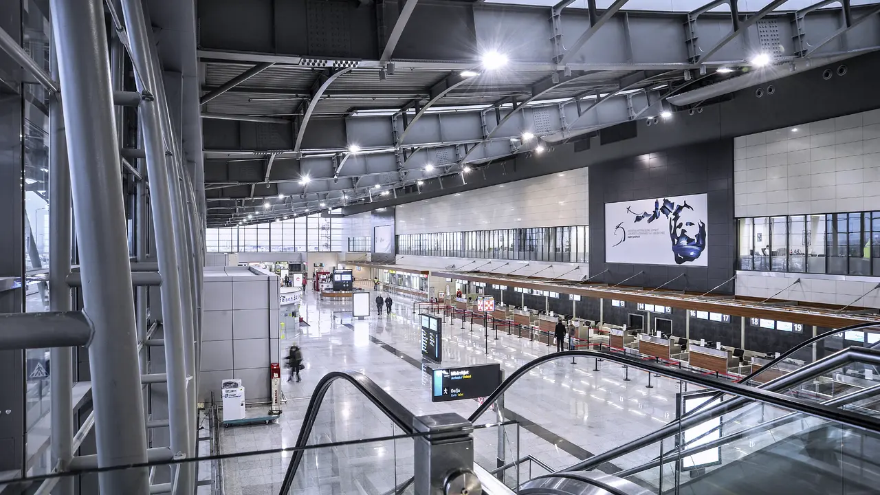 Pristina International Airport terminal used for Pristina Airport compensation guidance