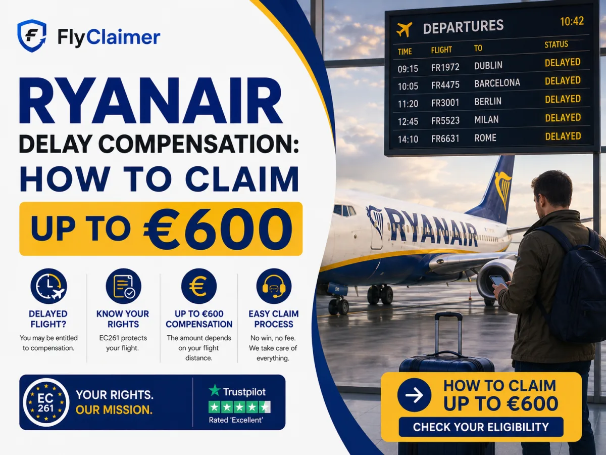 Ryanair Delay Compensation: How to Claim Up to €600