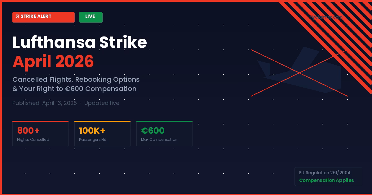 Lufthansa strike in April 2026 affecting flights and travel plans